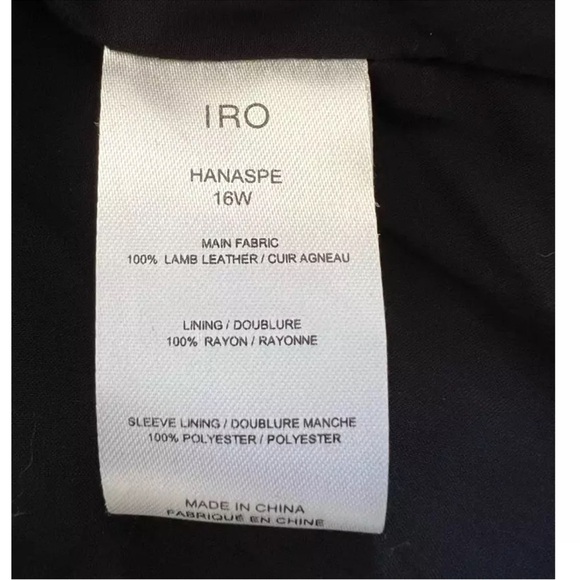 IRO (intermix) Women's Hana Leather Moto Jacket -blush pink- size 38 - Picture 7 of 8